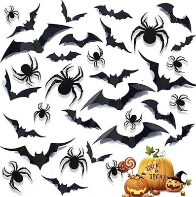 Immagine prodotto di Decorazioni Adesivi Halloween 68 pezzi Vari tipi