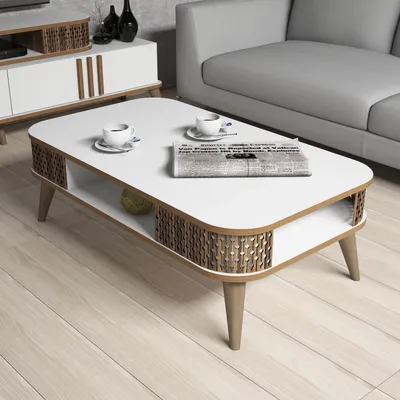 Produktbild von Skye Decor, Eylül - White, Couchtische, Weiß, 105 x 34,6 x 60 cm