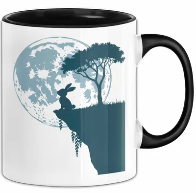 Produktbild von Kaninchen Hase Tierliebhaber Tasse Geschenk Lustige Geschenkidee Spruch (Schwarz)