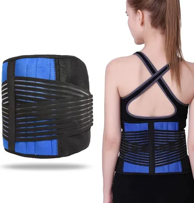 Produktbild von OKWISH Rückenbandage Rückenstützgürtel für Herren und Damen - Rückengurt zur Linderung von Rückenschmerzen, Vorbeugung von Verletzungen + Stabilisierung der Lendenwirbelsäule 4XL
