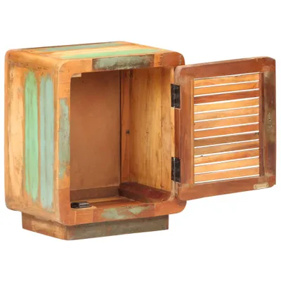 Image de vidaXL Table de nuit 40x30x50 cm Vieux bois massif
