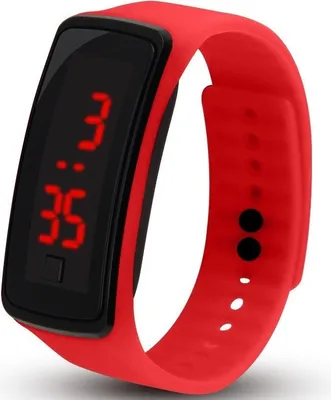 Produktbild von EL-11590 Uhr - Rote Silikon-Digitaluhr für Alle KP11590