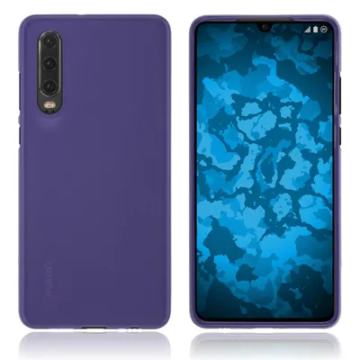Produktbild von PhoneNatic Case kompatibel mit Huawei P30 - lila Silikon Hülle matt Cover