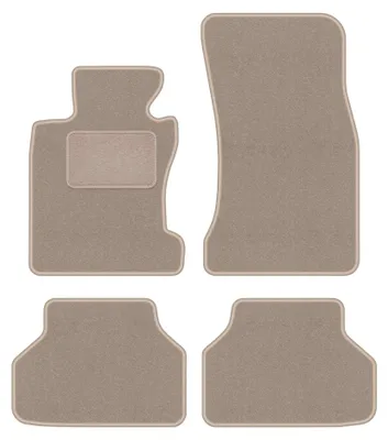 Produktbild von Velours-Fußmatten für BMW 5 E60 2003-2010 (Xdrive) – 4-tlg, Beige, passgenau – Wielganizator LUX