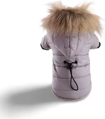 Immagine prodotto di Giacca invernale con cappuccio per cani - grigio XS