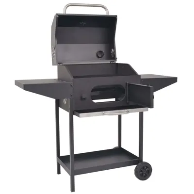 Immagine prodotto di vidaXL Barbecue a carbonella con ripiano nero