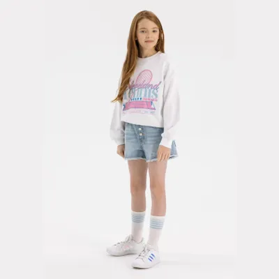 Immagine prodotto di Shorts in jeans Minoti, denim e cotone, blu, taglia 92, per bambina