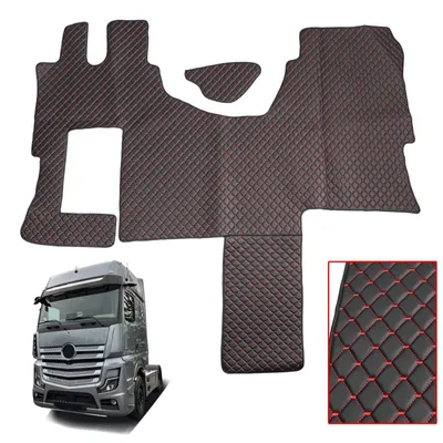Immagine prodotto di Tappetini per camion Mercedes Actros SOLOSTAR MP4 MP5 L NERO CON CUCITURE ROSSE