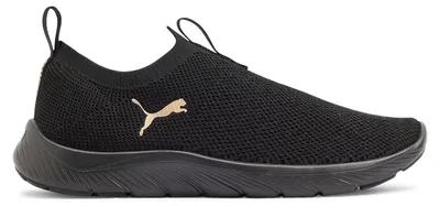 Produktbild von Puma Softride Premier Slip-On Strick-LaufschuheDamen 309834 09 Black Gold, Schuhgröße:38 EU