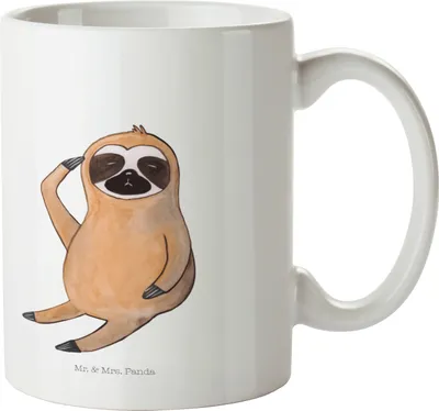 Produktbild von Mr. & Mrs. Panda Pott Faultier Vogel - Weiß - Geschenk, Genervt, Faultiere, Plastikbecher, Mehrwegbecher, Müde, Haferl, Spinner, Kindertasse, Nachdenklich