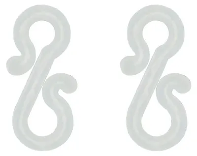 200 S-Clips für Lichterketten, Dachrinnenhaken, 3,37 x 1,8 cm, Kunststoff