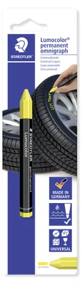 Produktbild von STAEDTLER Lumocolor omnigraph 236 wasserfeste Universalkreide Blisterkarte „Reifen“, gelb