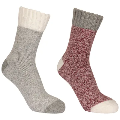 Image de Trespass - Chaussettes "Inigo" pour homme/femme unie TP6109 (35,5 EU - 39,5 EU) (Gris/cerise chiné)