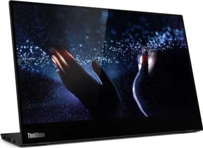 Produktbild von Lenovo ThinkVision M14t, 35,6 cm (14"), 1920 x 1080 Pixel, Full HD, LED, 8 ms, Schwarz