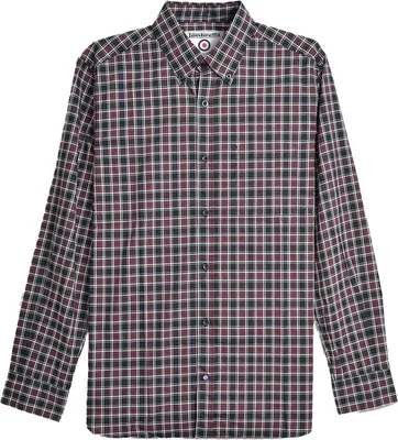 Image de Lambretta - Chemise pour homme, manches longues LB380 (4XL) (Bourgogne/Noir)