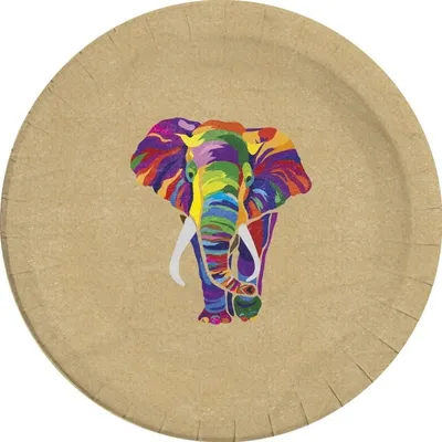 Produktbild von Elephant Pappteller 23cm Kompostierbar 8 Stück
