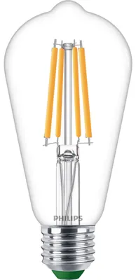 Produktbild von Philips Filament-Lampe, transparent, 60W ST64 E27, 4 W, 60 W, E27, 840 lm, 50000 h, Warmweiß