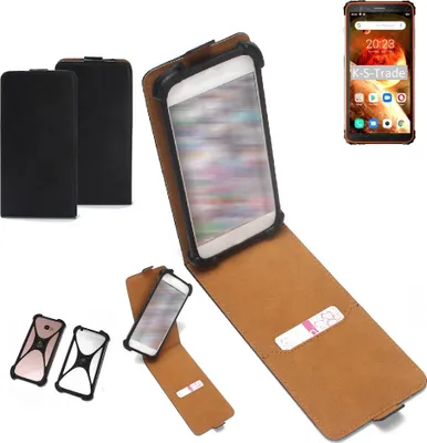 Produktbild von K-S-Trade Handyhülle Schutzhülle kompatibel mit Blackview BV6600 Hülle Case Cover Flip Style Bumper schwarz 1x