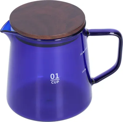 Obrázek produktu pro Šálek na čaj z borosilikátového skla, 300 ml, žáruvzdorný, hrnek na kávu pro domácnost, nádoba na vodu s víčkem, modrý