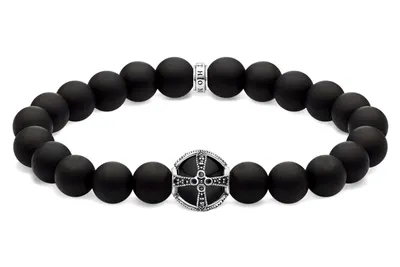 Produktbild von THOMAS SABO Armband "Kreuz schwarz" A1928-812-11