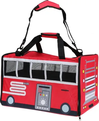 Zdjęcie produktu dla Transporter dla zwierząt 52x30x32.5cm Bus czerwony
