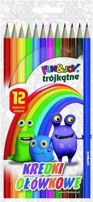 Image de Crayons triangulaires 12 couleurs Fun&Joy