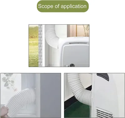 2er-Pack Klimaanlagen-Schlauchadapter aus ABS, verstellbar, für Midea 1,5 P