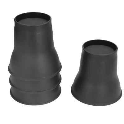 Zdjęcie produktu dla 4-pak 6-calowych podnośników meblowych w kształcie rogu, solidne czarne plastikowe podnośniki do łóżek, sof i nie tylko
