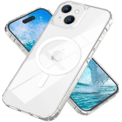 Image de MagSafe Housse transparente pour iPhone 15 Plus Clear Hard Case Housse de protection pour portable