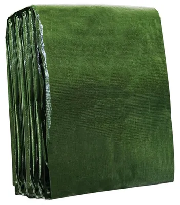 Immagine prodotto di Telo protettivo impermeabile, verde, 2,5 x 5 metri, con occhielli, resistente allo strappo, con protezione UV, ideale per mobili da giardino, auto, trampolini