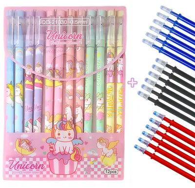 Image de Lot de 12 stylos effaçables Balpen, avec 18 recharges