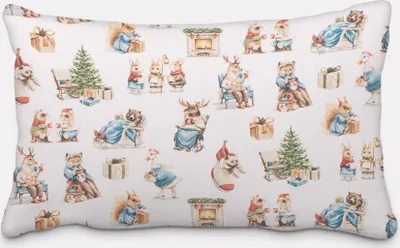 Produktbild von SCHÖNER LEBEN. Kissenhülle XMAS ANIMALS Weihnachten Tiere weiß grün rot verschiedene Größen Größe 60x80cm (HxB) 60x80cm (HxB) Größe