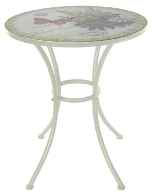 Produktbild von Gartentisch Celia Schmetterling Balkontisch Terrassentisch Metalltisch