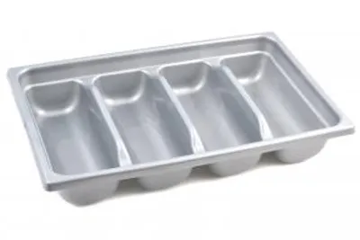 Immagine prodotto di Portaposate 4 Posti in Plastica Grigia 53x9x32 cm