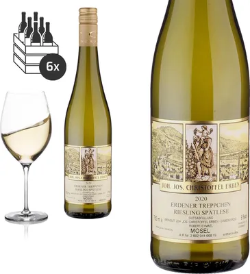 Produktbild von 6er Karton 2020 Erdener Treppchen Riesling Spätlese von Weingut Joh.Jos. Christoffel - Weißwein