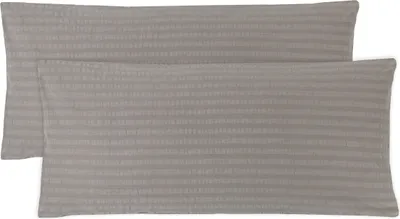 Produktbild von 2er Set Kissenbezüge mit HV20 100% Baumwolle, 40x80 cm in grau