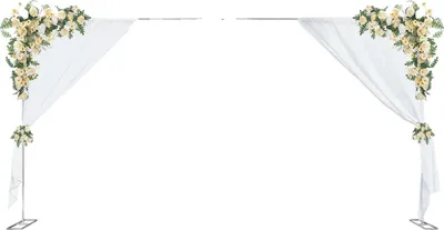 Obrázek produktu pro Stojan na svatební oblouk, elegantní design, odolná konstrukce, L, stříbrná barva