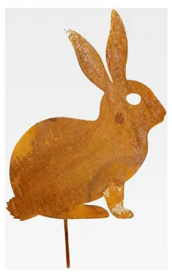 Produktbild von Großer Edelrost Hase | Metall Bodenstecker für den Garten | Deko für Ostern und Frühling