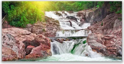 Produktbild von Tulup Leinwand-Bilder 120x60 Wandbild Canvas Kunstdruck Wasserfall Natur