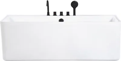 Produktbild von BELIANI Badewanne Weiß 170 x 75 cm Sanitäracryl Rechteckig abgerundete Kanten mit Duschbrause