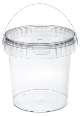 Produktbild von Garronda Eimer mit Deckel, 1 Liter, 1 Stück, für die Lagerung von Lebensmittel- und Chemischen Produkten Transparent GD-0072