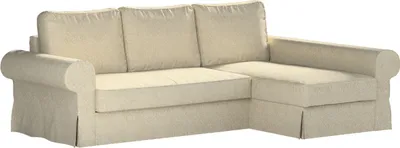 Produktbild von Dekoria Bezug für Backabro Bettsofa / Recamiere, beige-golden, Bezug für Bettsofa Backabro mit Recamiere