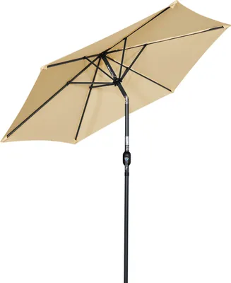 Image de Angel Living 270cm Parasol Inclinable Inoxydable en acier et polyester Beige