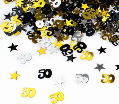 Produktbild von Oblique Unique Konfetti 50 Geburtstag Jubiläum Streudeko Streuteile Deko 500 Stk