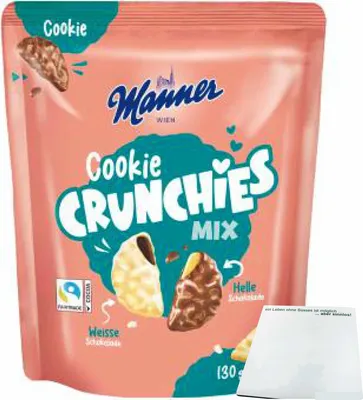 Produktbild von Manner Cookie Crunchis Mix (130g Beutel) + usy Block
