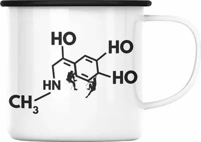 Produktbild von Trendation - Klettern Bergsteigen Geschenk Emaille Tasse Boulder Geschenkidee Berge Dopmain Grafik (Schwarz)