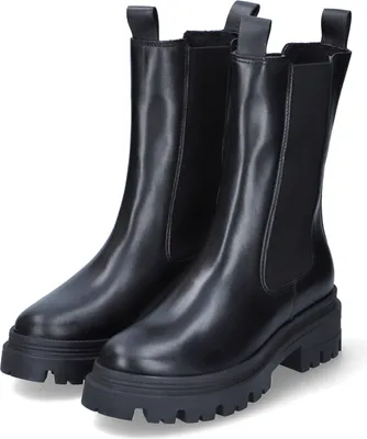 Image de Tamaris Chelsea Boots Femme Cuir lisse Noir Taille : 39