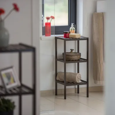 Zdjęcie produktu dla Półka łazienkowa bambusowa z 3 półkami