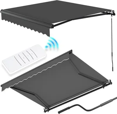 Immagine prodotto di Tenda da sole elettrica 2,5x2 m con telecomando, grigia, a cassonetto