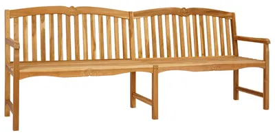 Image de vidaXL Banc en forme de rose fait main 228 x 61 x 94,5 cm en teck massif